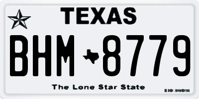 TX license plate BHM8779