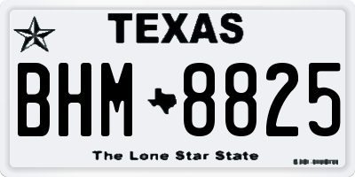 TX license plate BHM8825