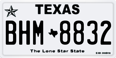 TX license plate BHM8832