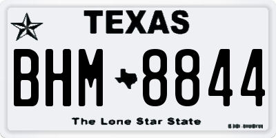 TX license plate BHM8844