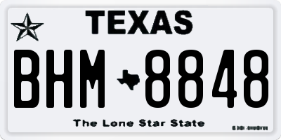 TX license plate BHM8848