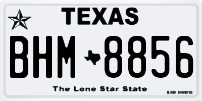 TX license plate BHM8856