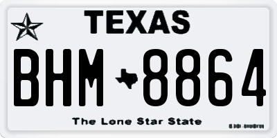 TX license plate BHM8864