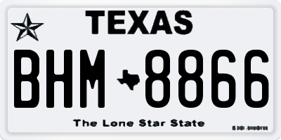 TX license plate BHM8866