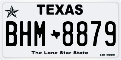 TX license plate BHM8879