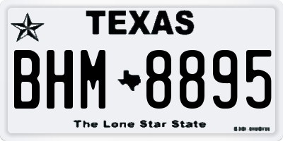 TX license plate BHM8895