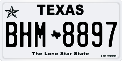 TX license plate BHM8897