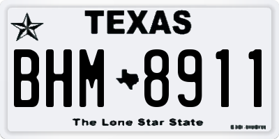 TX license plate BHM8911
