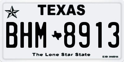 TX license plate BHM8913