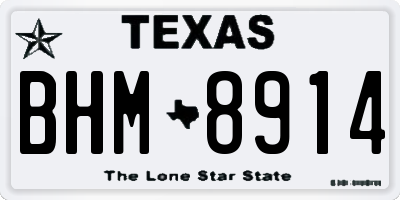 TX license plate BHM8914