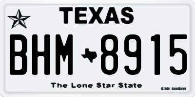 TX license plate BHM8915