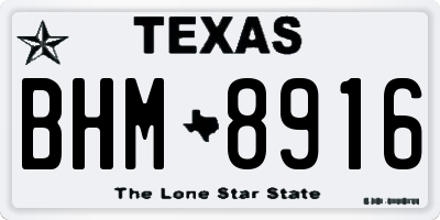 TX license plate BHM8916