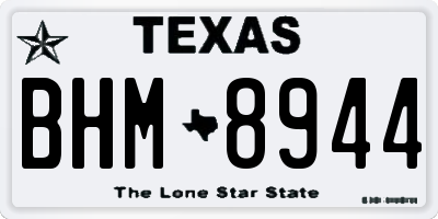 TX license plate BHM8944