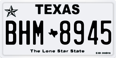 TX license plate BHM8945
