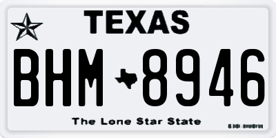TX license plate BHM8946