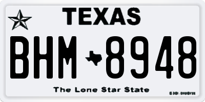TX license plate BHM8948
