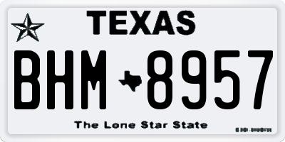TX license plate BHM8957