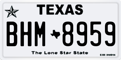 TX license plate BHM8959
