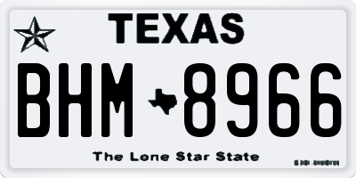 TX license plate BHM8966