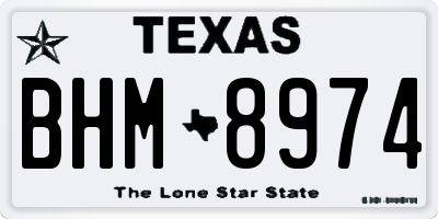 TX license plate BHM8974