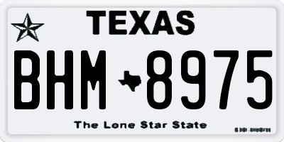 TX license plate BHM8975