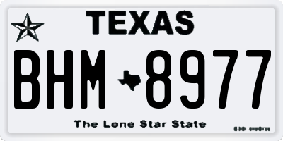 TX license plate BHM8977