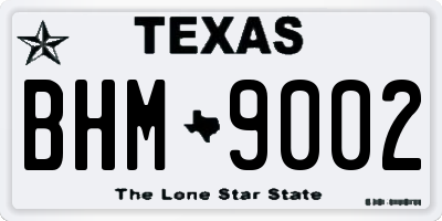 TX license plate BHM9002
