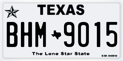 TX license plate BHM9015