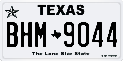 TX license plate BHM9044