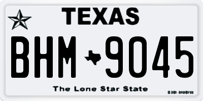 TX license plate BHM9045