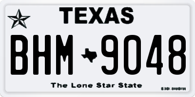 TX license plate BHM9048