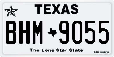 TX license plate BHM9055