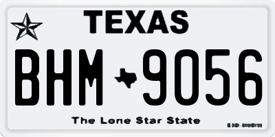 TX license plate BHM9056