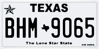 TX license plate BHM9065