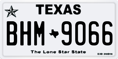 TX license plate BHM9066