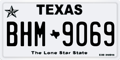 TX license plate BHM9069