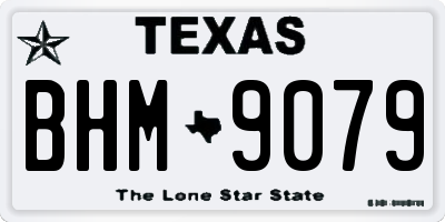 TX license plate BHM9079