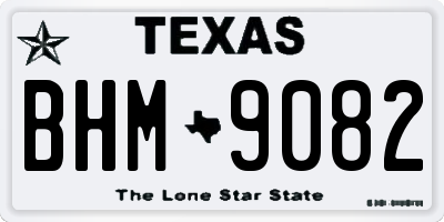 TX license plate BHM9082