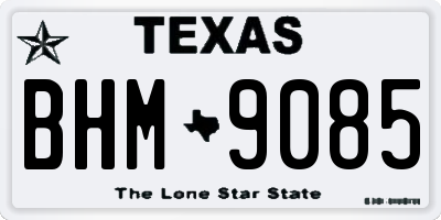 TX license plate BHM9085