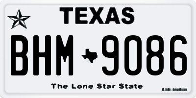 TX license plate BHM9086
