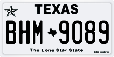 TX license plate BHM9089