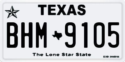 TX license plate BHM9105