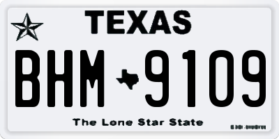 TX license plate BHM9109