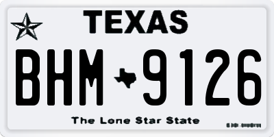 TX license plate BHM9126