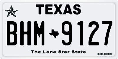 TX license plate BHM9127