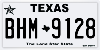 TX license plate BHM9128