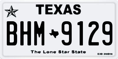 TX license plate BHM9129