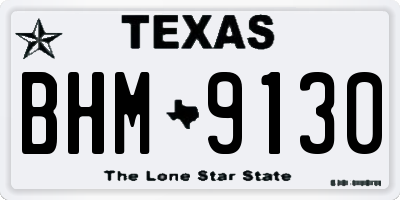 TX license plate BHM9130