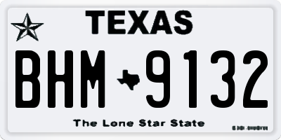 TX license plate BHM9132