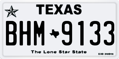 TX license plate BHM9133